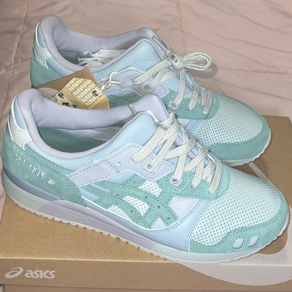 Asics GEL-LYTE III OG Light Sage / Slate Grey Sneakers Green MEN - Picture 7 of 7